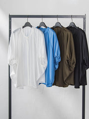 【WEB限定】ドルマンギャザーブラウス≪手洗い可能≫