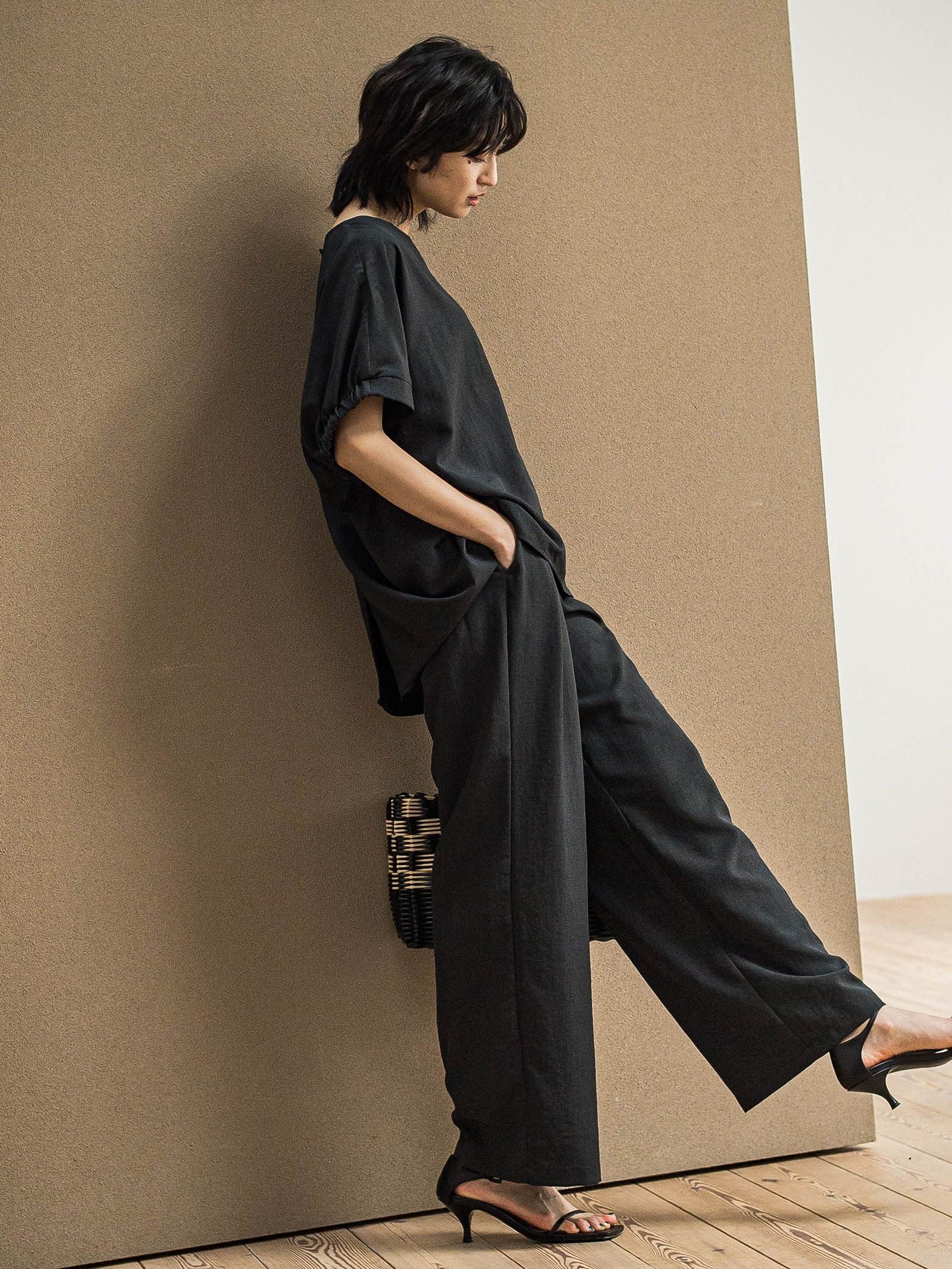 【新色追加】イージーワイドパンツ≪手洗い可能 / セットアップ対応≫