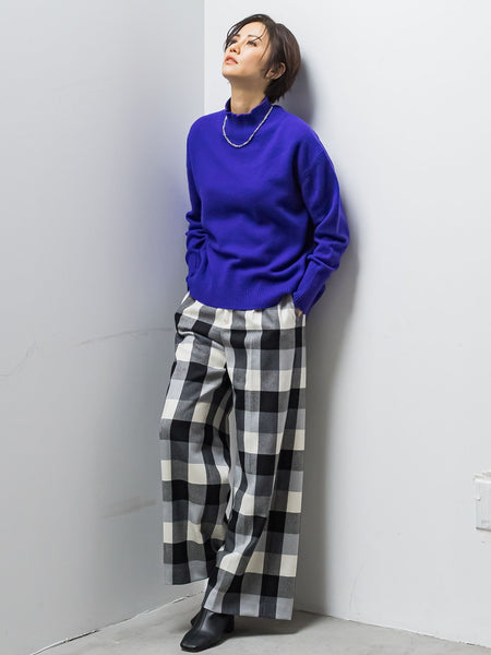 【洗えるニット】ウールカシミヤハイネックプルオーバー
