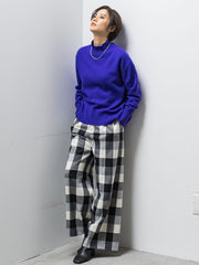 【洗えるニット】ウールカシミヤハイネックプルオーバー