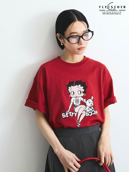 【VISION × Betty BoopTM】ヴィンテージプリントTシャツ≪洗濯機で洗える≫