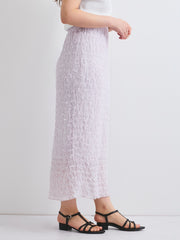 シャーリングシフォンタイトスカート≪手洗い可能≫