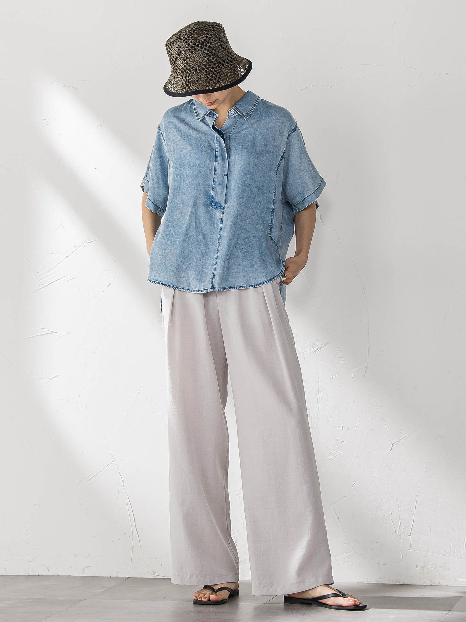 【新色追加】イージーワイドパンツ≪手洗い可能 / セットアップ対応≫