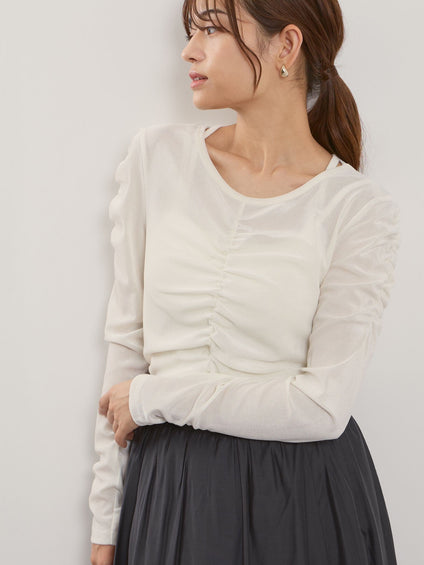 シアーベロアシャーリングカットソー≪手洗い可能≫