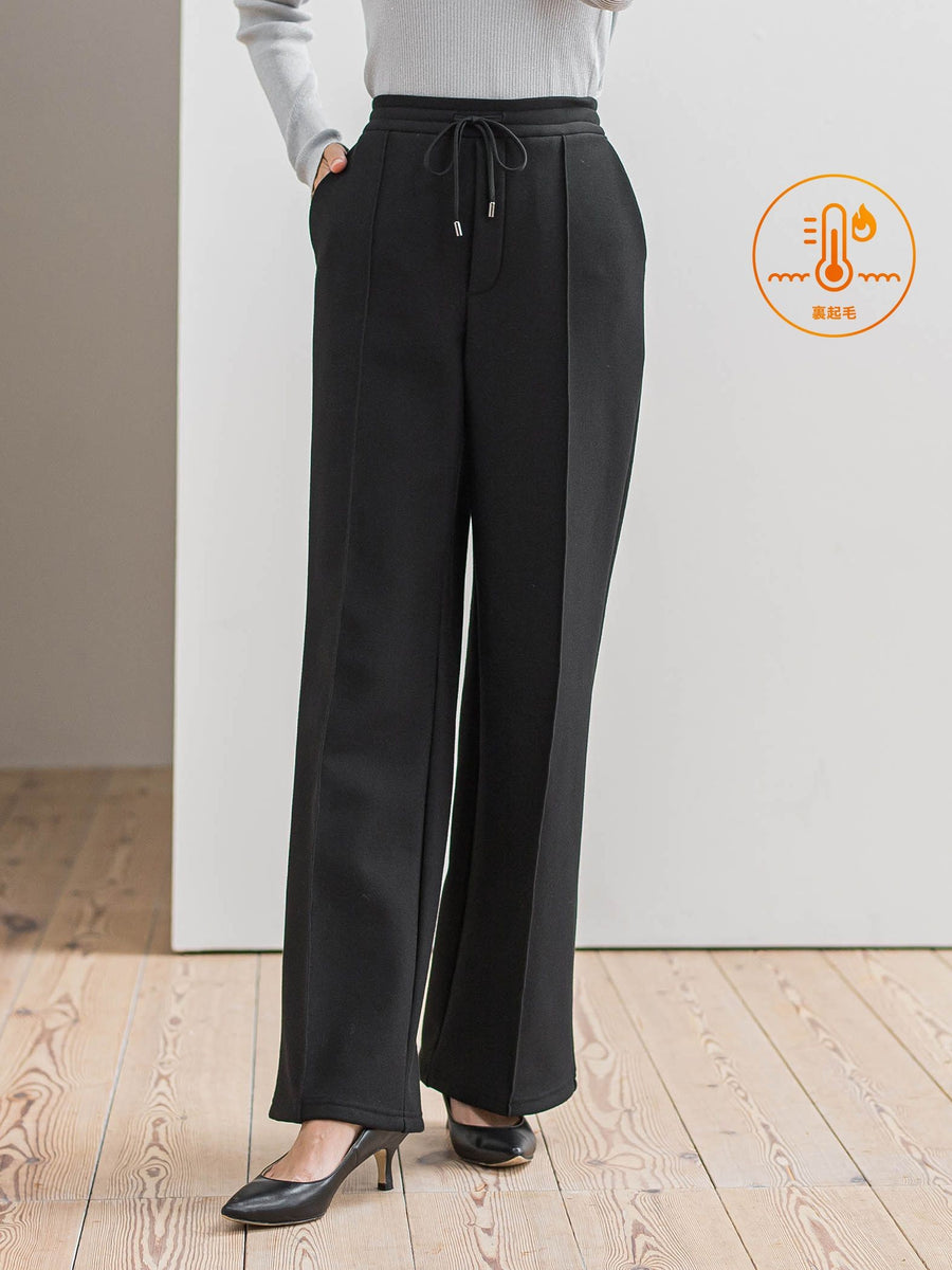 WEB限定/新色追加】”まるで毛布”とろける裏起毛ワイドパンツ | la.f