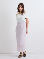 シャーリングシフォンタイトスカート≪手洗い可能≫