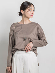 【WEB限定】汗じみ防止大人ロンT ≪3サイズ/洗える≫