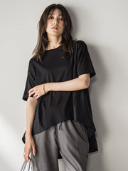 【WEB限定】前後ドッキングフレアTシャツ≪接触冷感/洗濯機で洗える≫