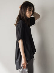 【WEB限定】前後ドッキングフレアTシャツ≪接触冷感/洗濯機で洗える≫