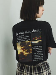 バックプリントオーバーサイズTシャツ≪手洗い可能≫
