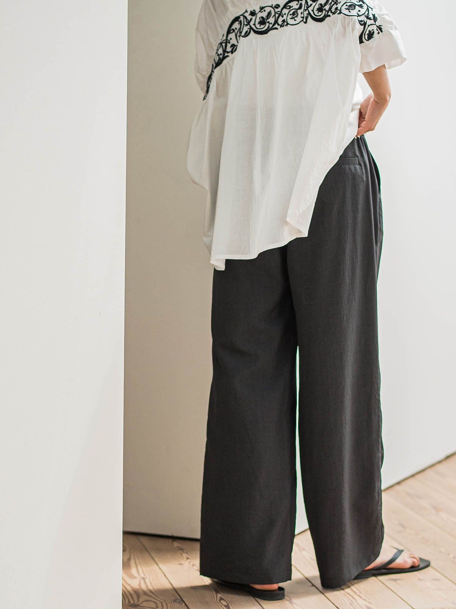 【新色追加】イージーワイドパンツ≪手洗い可能 / セットアップ対応≫