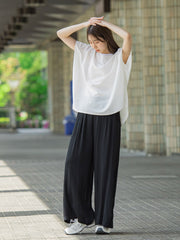 【WEB限定】ガウチョワイドパンツ≪手洗い可能≫