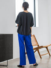 【WEB限定】シェルタリングワイドパンツ≪洗濯機で洗える≫