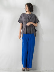 【WEB限定】シェルタリングワイドパンツ≪洗濯機で洗える≫