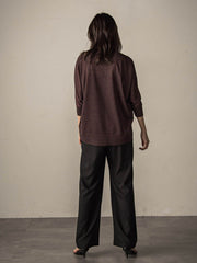 LEVITAシアーVネックドルマンニットプルオーバー≪手洗い可能≫