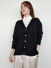 【WEB限定】【洗えるニット】さらさらウールカーディガン≪Lサイズあり≫