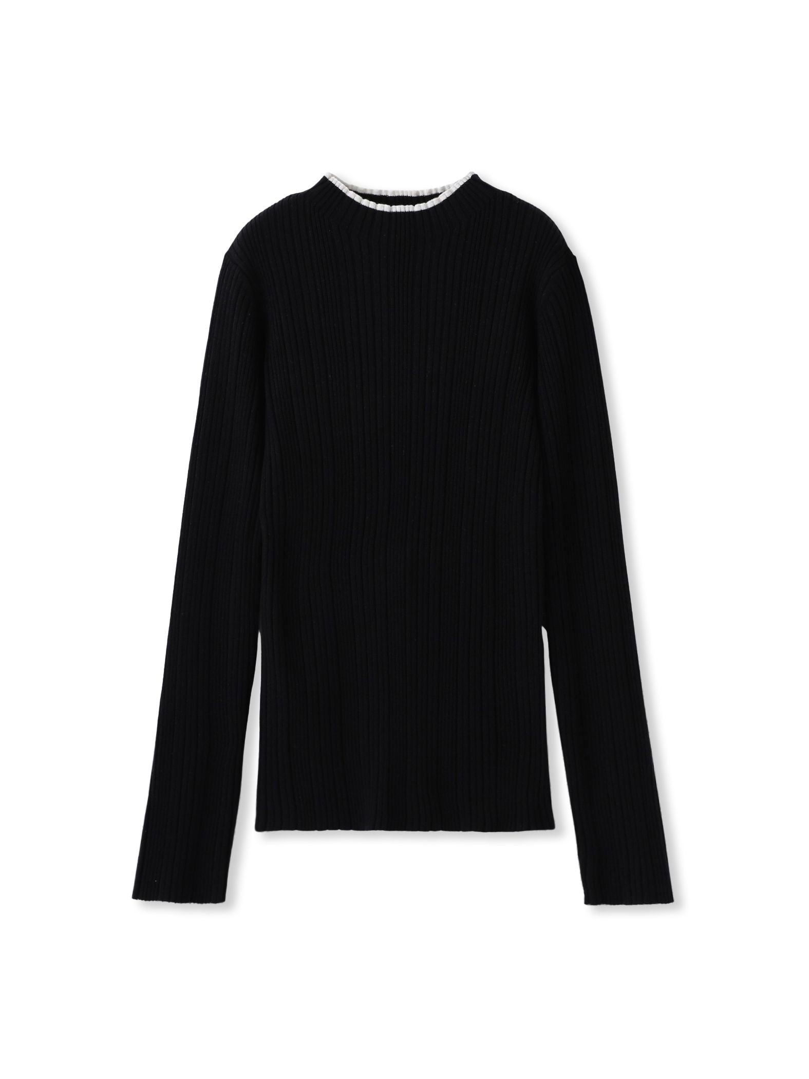 【新色追加】袖ボタンランダムリブニット≪手洗い可能≫