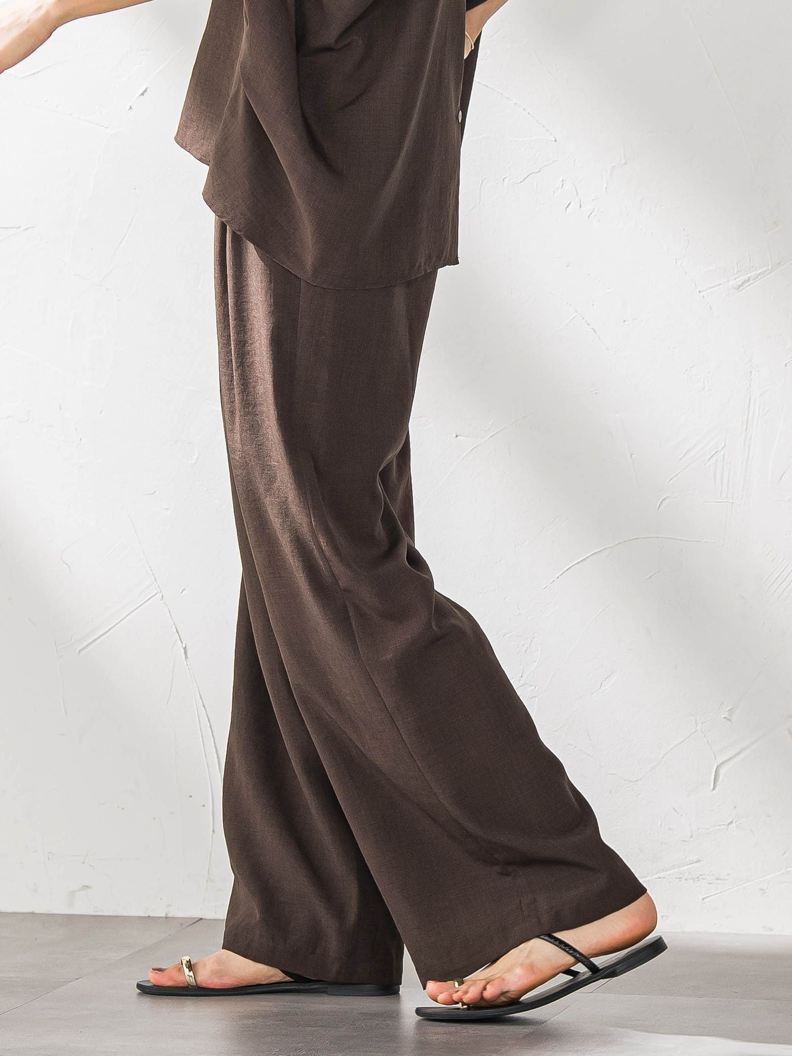 【新色追加】イージーワイドパンツ≪手洗い可能 / セットアップ対応≫