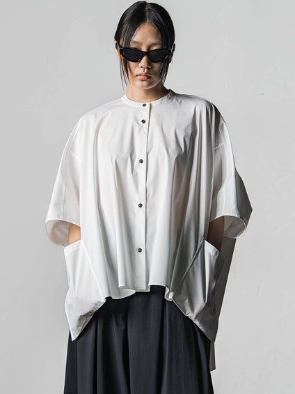 T/Cストレッチブロードスクエアブラウス