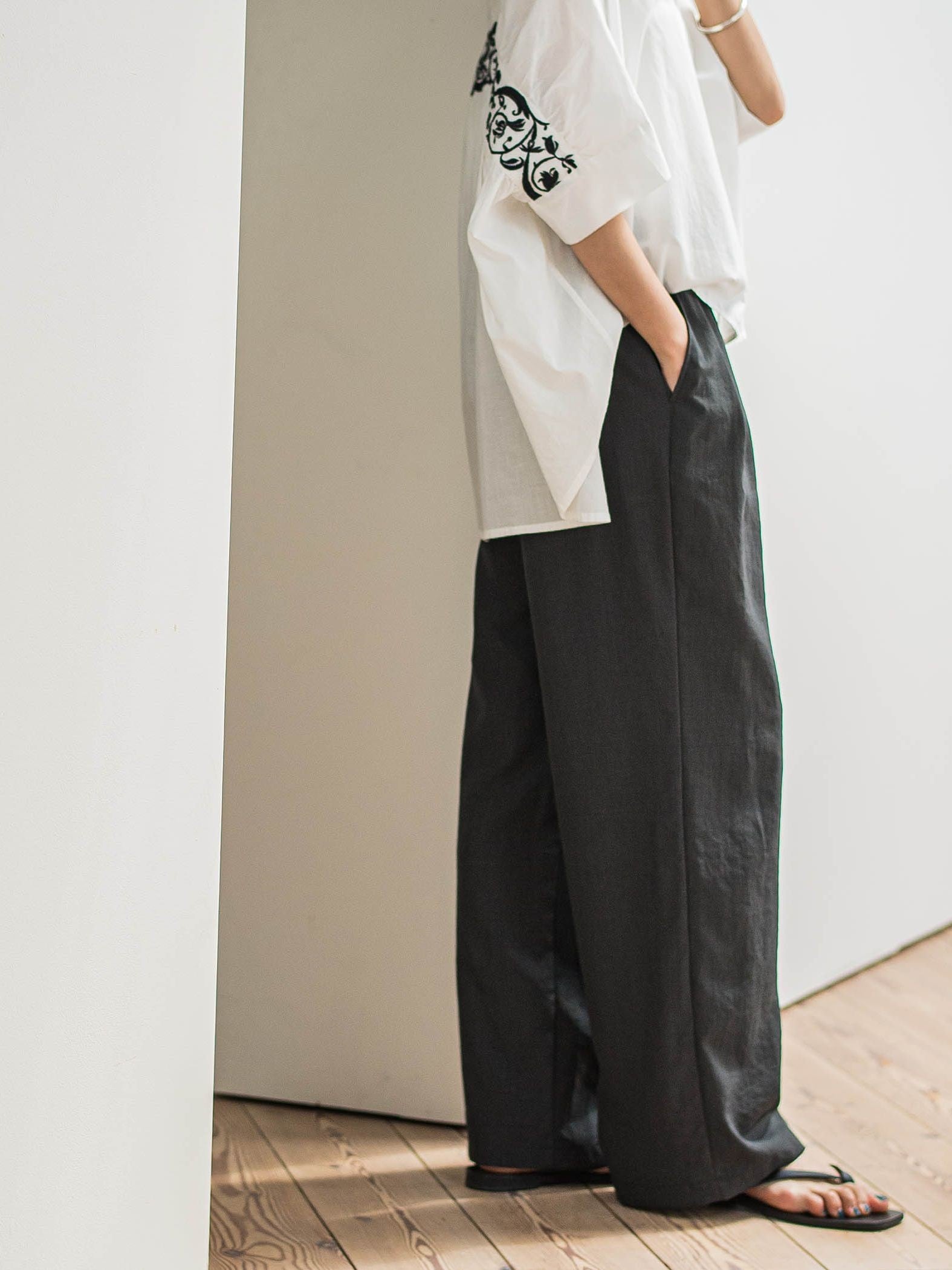 【新色追加】イージーワイドパンツ≪手洗い可能 / セットアップ対応≫