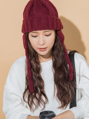 【KOREAN ITEM】耳当てリブニット帽