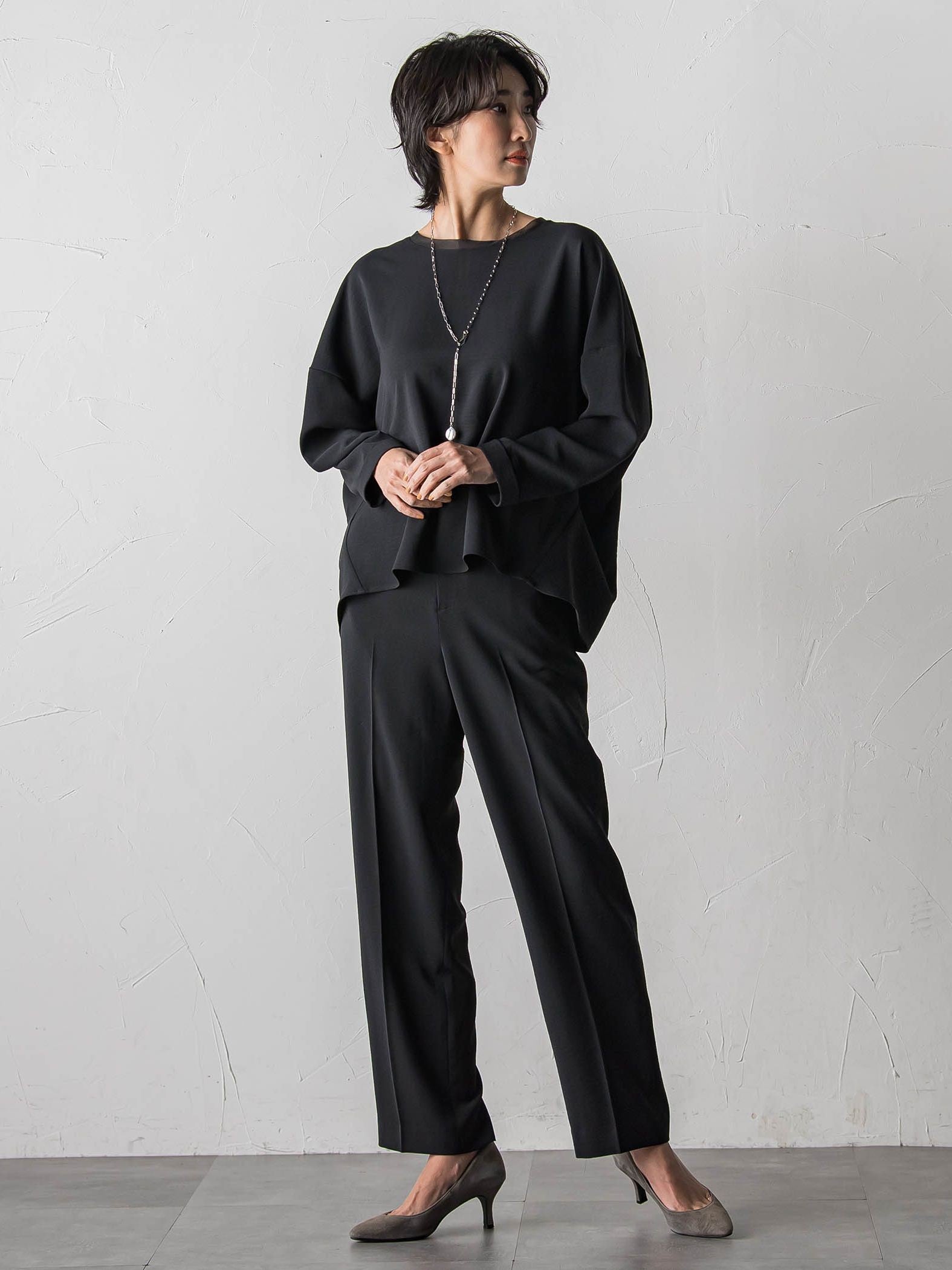 ハイストレッチカルゼストレートパンツ