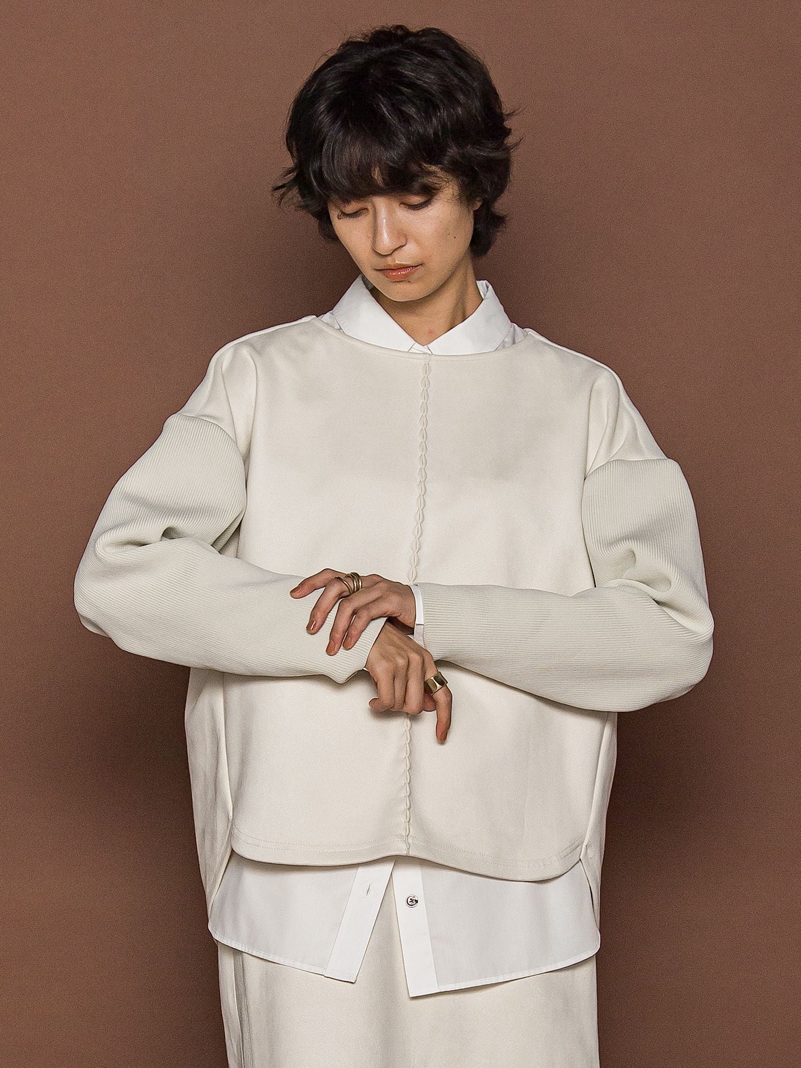 【新色追加】スウェード調×ニットスカートセットアップ≪手洗い可能≫