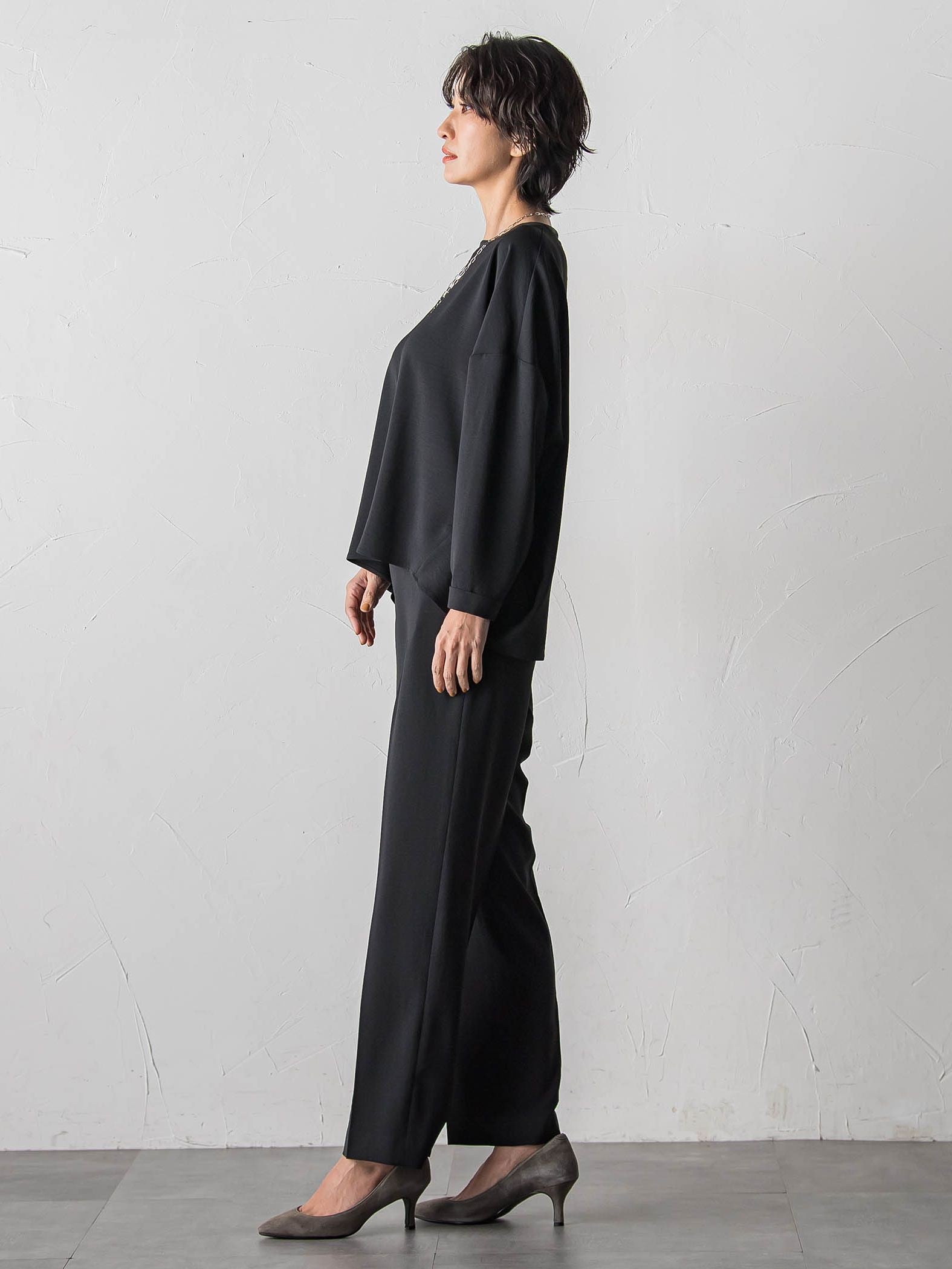 ハイストレッチカルゼストレートパンツ