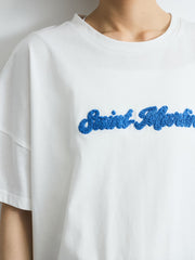 さがら刺繍ロゴTシャツ≪洗濯機で洗える≫
