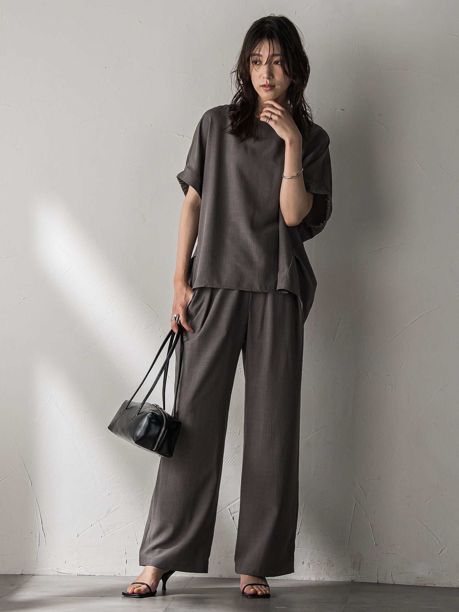 【新色追加】イージーワイドパンツ≪手洗い可能 / セットアップ対応≫