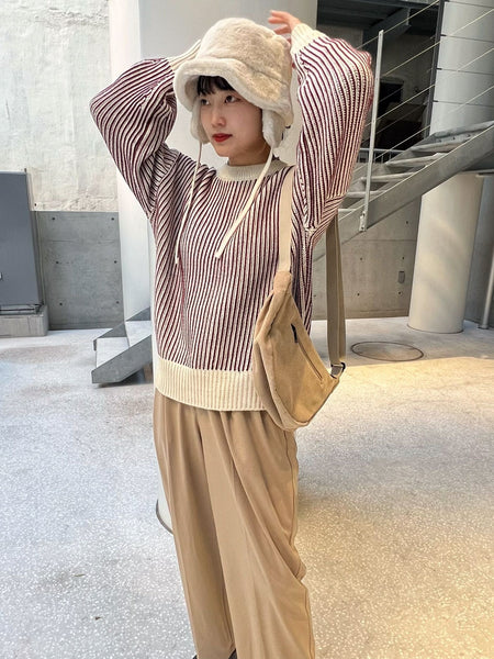【KOREAN ITEM】耳当てファーバケットハット