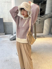 【KOREAN ITEM】耳当てファーバケットハット