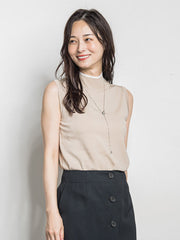 ノースリーブハイネックニット ≪手洗い可能≫