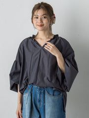 【カタログ掲載】セミシアーフリルブラウス≪洗濯機で洗える≫