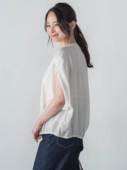 【WEB限定】スリットスリーブノーカラーブルゾン≪手洗い可能≫