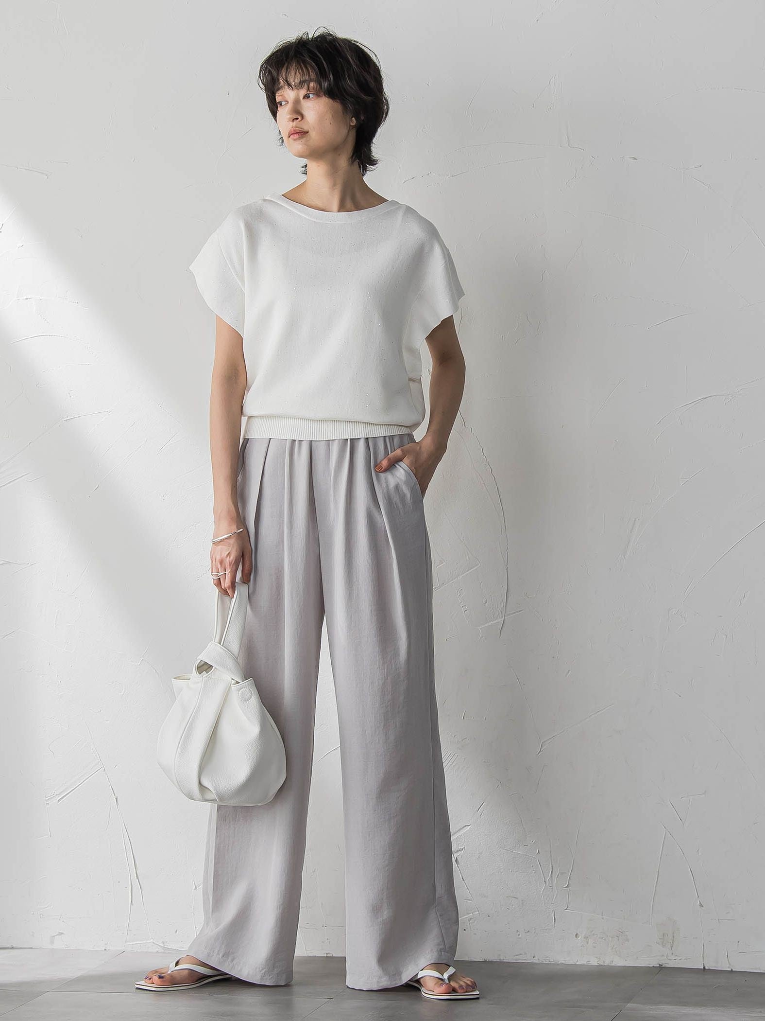 【新色追加】イージーワイドパンツ≪手洗い可能 / セットアップ対応≫