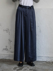 【deluxee'm】C+マットサテンワイドパンツ