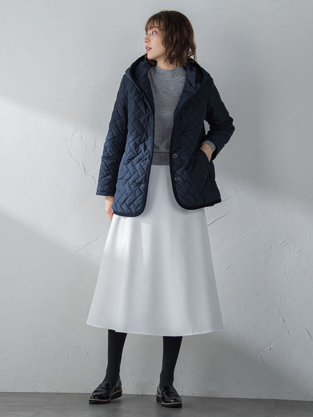 【S/M/L展開】冬仕様 美シルエットロングフレアスカート ≪洗濯機で洗える≫