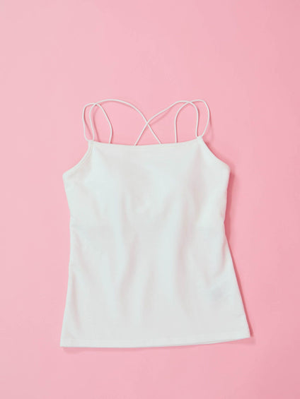 カップ付きストラップキャミソール≪手洗い可能≫