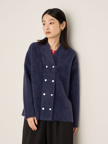 フェレットタッチWニットジャケット≪手洗い可能≫