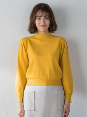 モッチリしっとりシアバター加工 ドットジャガードニット ≪手洗い可能≫