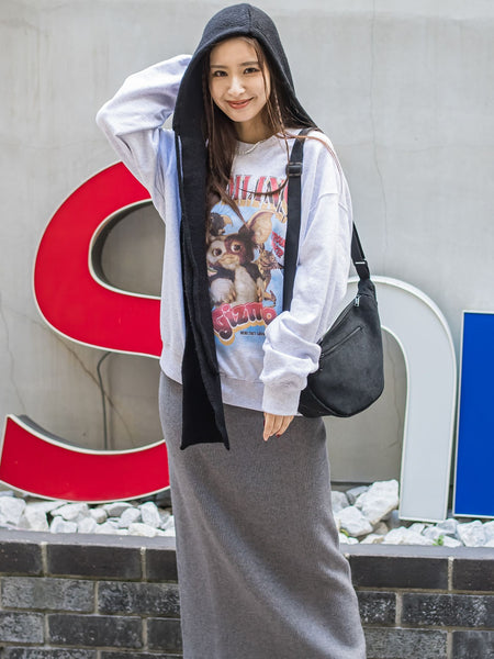 【KOREAN ITEM】マフラー付フードニット帽