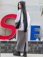 【KOREAN ITEM】マフラー付フードニット帽
