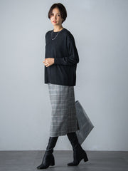【WEB限定】【洗えるニット】クルーネックベーシックニット≪Lサイズあり≫