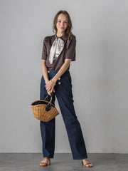 LADY&HORSEスカーフ付きカットソー≪洗濯機で洗える≫