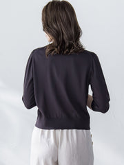 【新色追加】ハーブ刺繍カーディガン≪手洗い可能≫