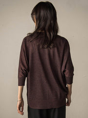 LEVITAシアーVネックドルマンニットプルオーバー≪手洗い可能≫