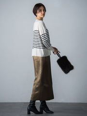 【WEB限定】【洗えるニット】クルーネックベーシックニット≪Lサイズあり≫