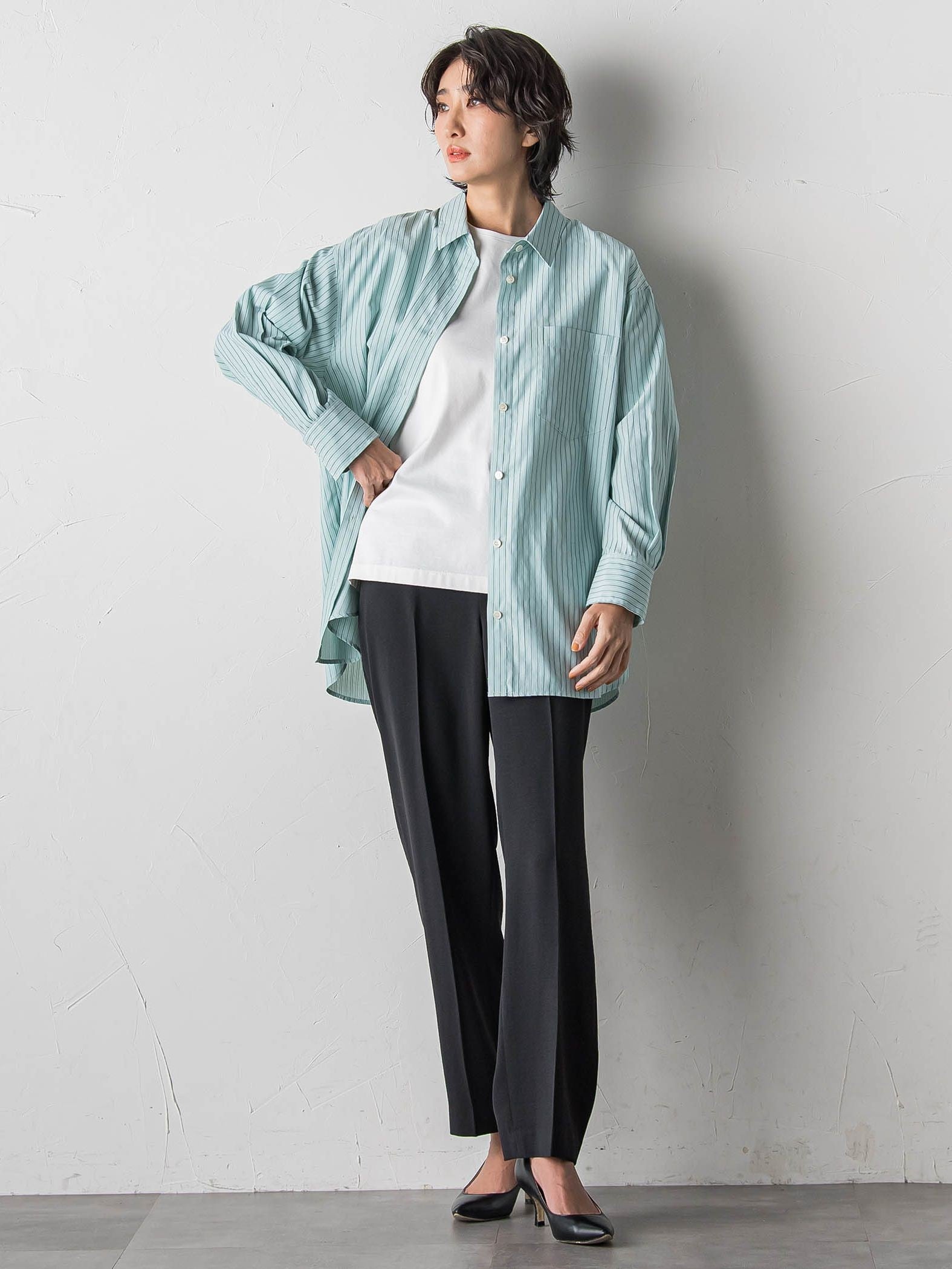 ハイストレッチカルゼストレートパンツ