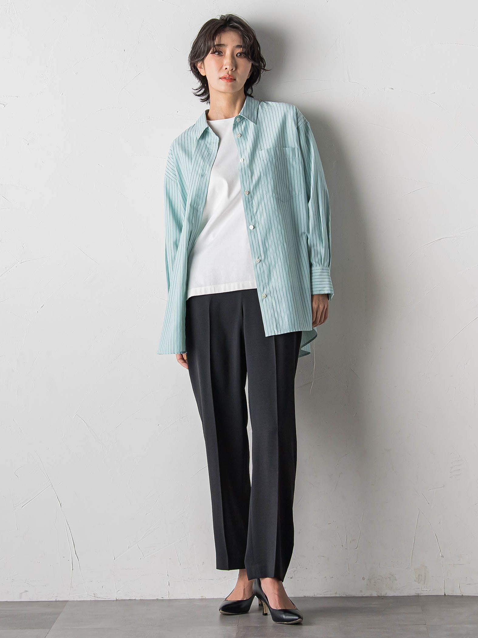 ハイストレッチカルゼストレートパンツ